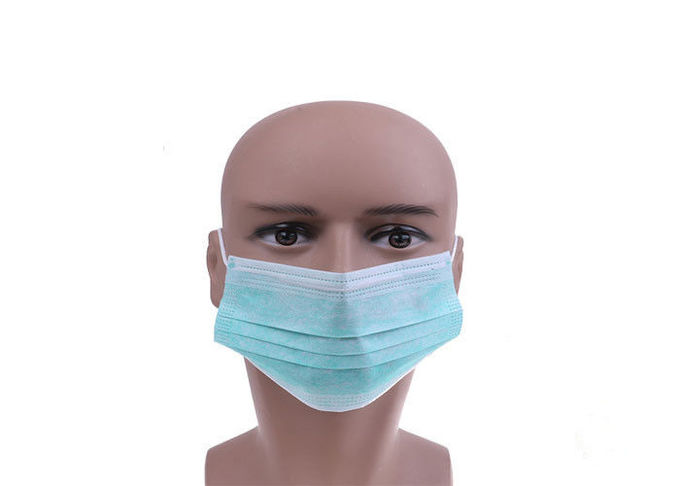 Het Gezichtsmasker van Eco Vriendschappelijk Standaardearloop, Steriel Blauw Beschikbaar Masker